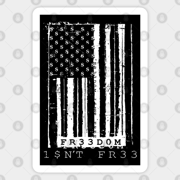 Freedom Isn't Free American Flag UPC Magnet by SaltyCult